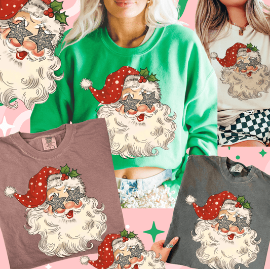 Shipping Dept. Santa With Star Eyes
