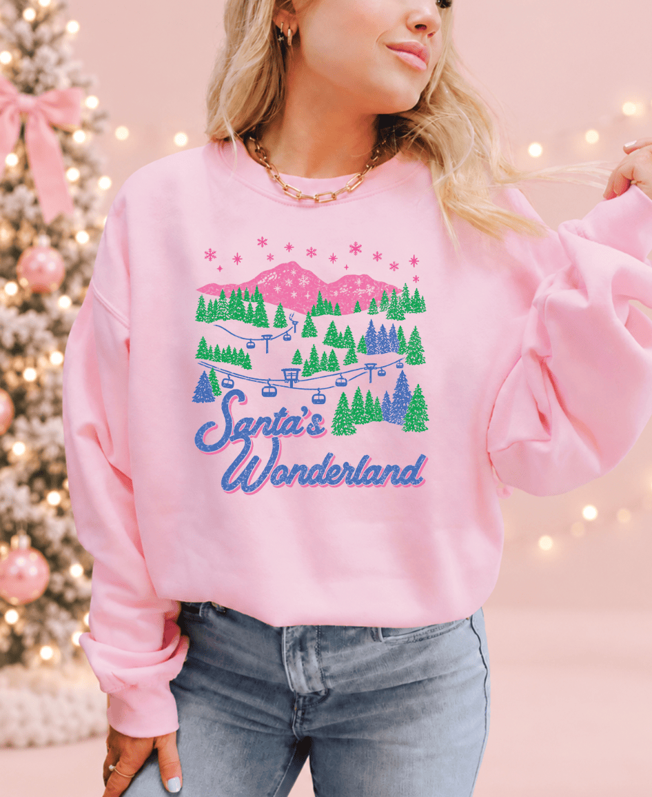 Shipping Dept. Santas Wonderland - Light Pink Sweatshirt