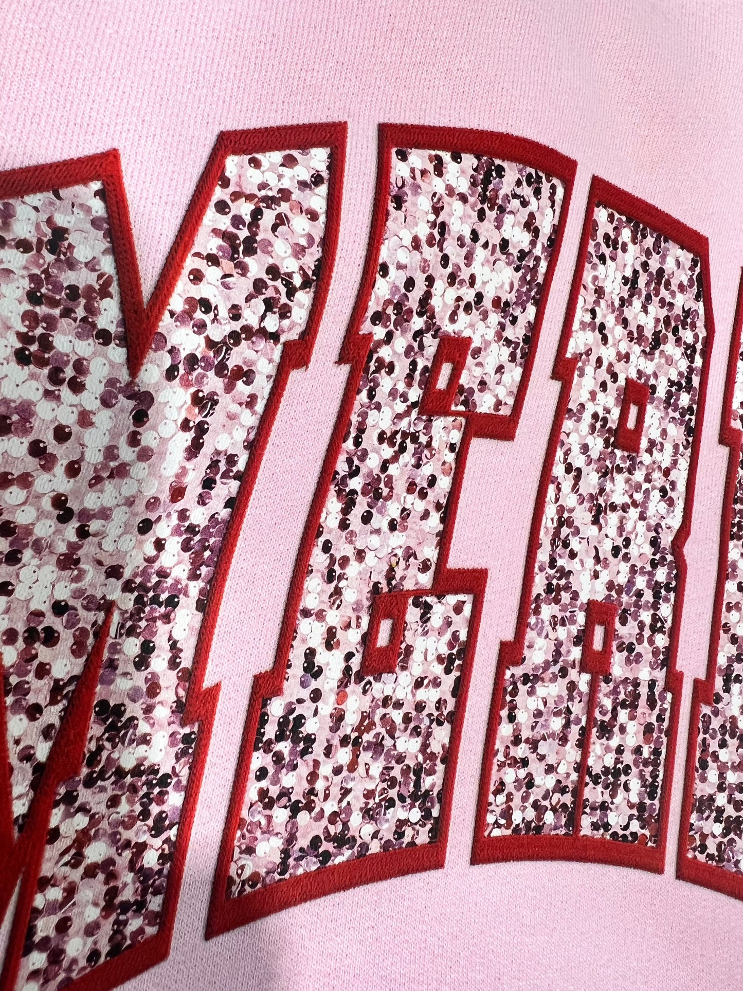 Shipping Dept. Sequin Merry Christmas - Pink Sweatshirt or Tee