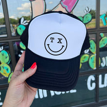Load image into Gallery viewer, Shipping Dept. Smile with TX eyes - Foam Trucker Cap
