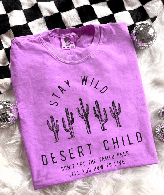 MISSMUDPIE Small Stay Wild Desert Child - Neon Violet