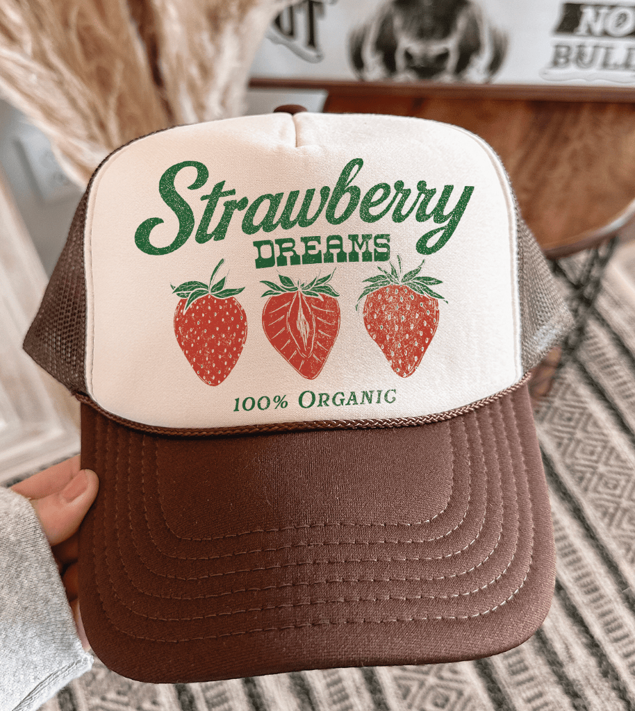Shipping Dept. Brown & Tan Strawberry Dreams - Trucker Cap