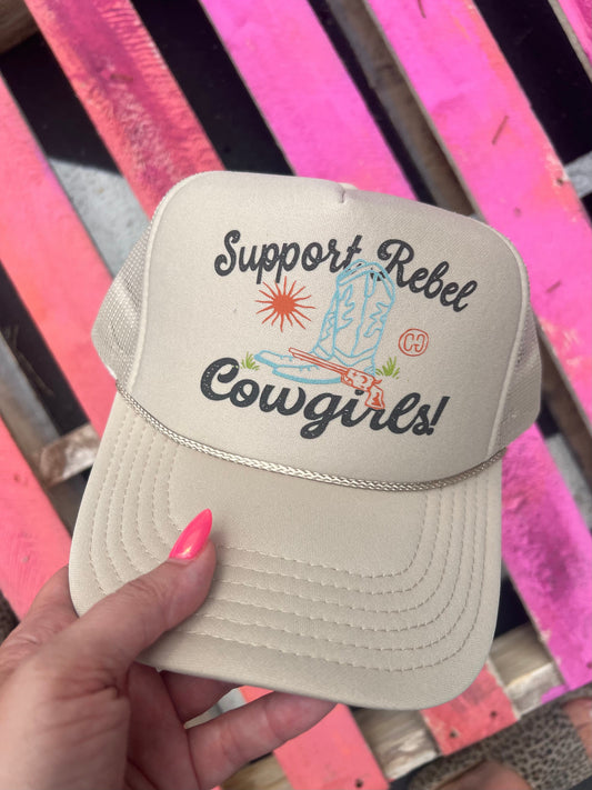 Shipping Dept. Support Rebel Cowgirls - Foam Trucker Cap - Multiple color options