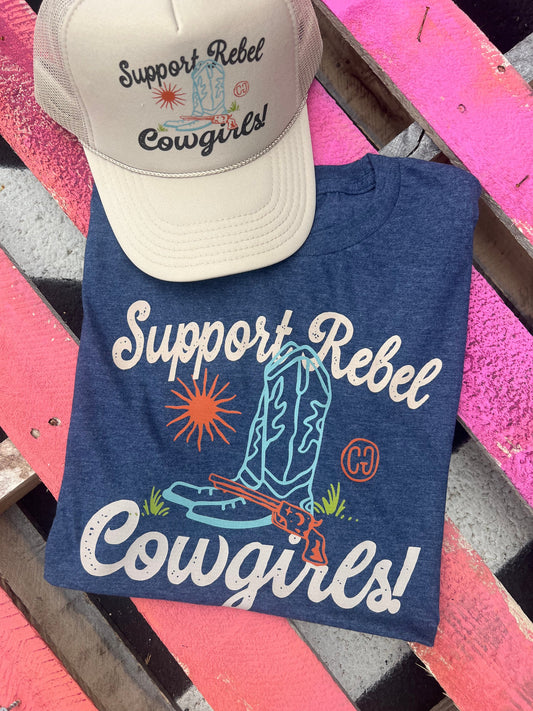 Shipping Dept. Support Rebel Cowgirls - Heather Navy