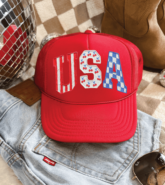 Shipping Dept. USA Cherries -  Foam Otto Red Trucker Hat