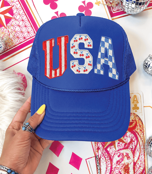 Shipping Dept. USA Cherries -  Foam Otto Royal Blue Trucker Hat