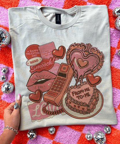 MISSMUDPIE Valentine Collage From Me to Me - Multiple color options in Tee or Sweatshirt