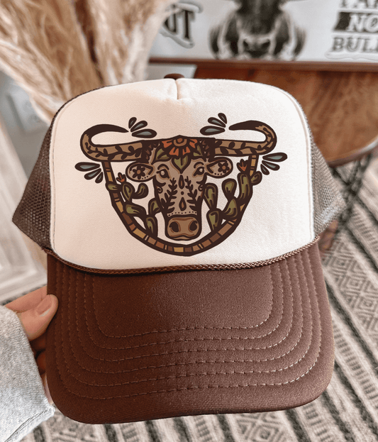 Shipping Dept. Wild Watusi  - Brown & Tan Foam Trucker Cap