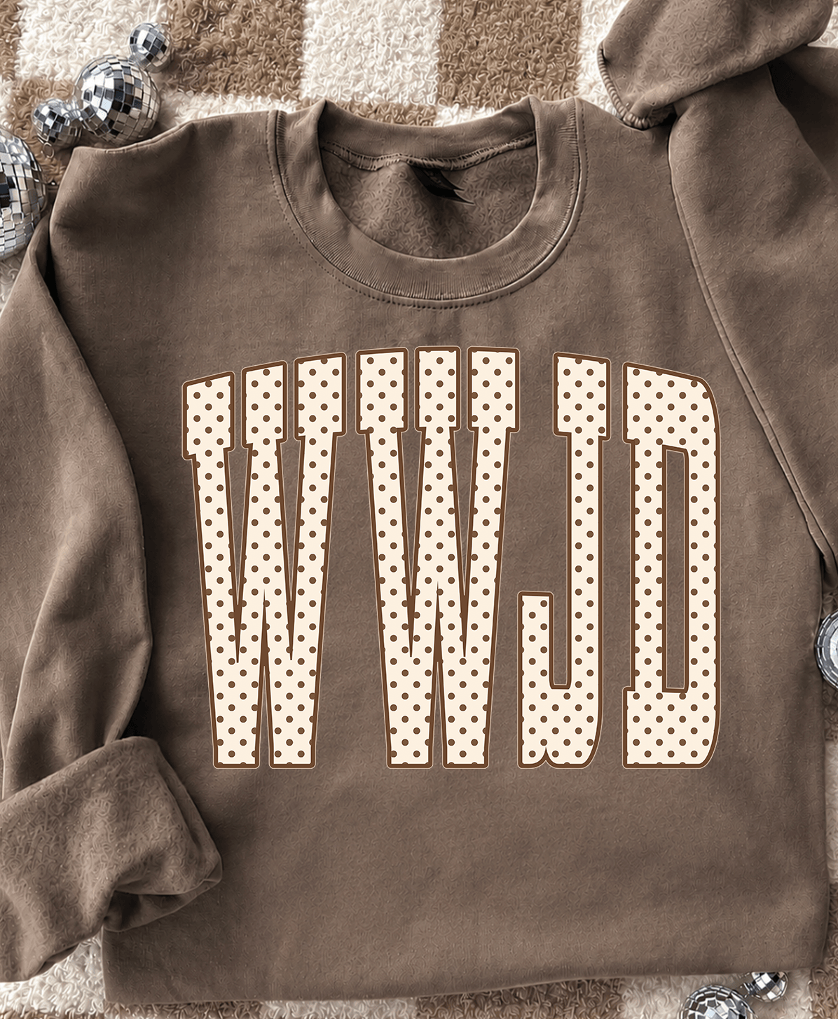 Shipping Dept. WWJD - Mocha Sweatshirt OR Comfort Color tee