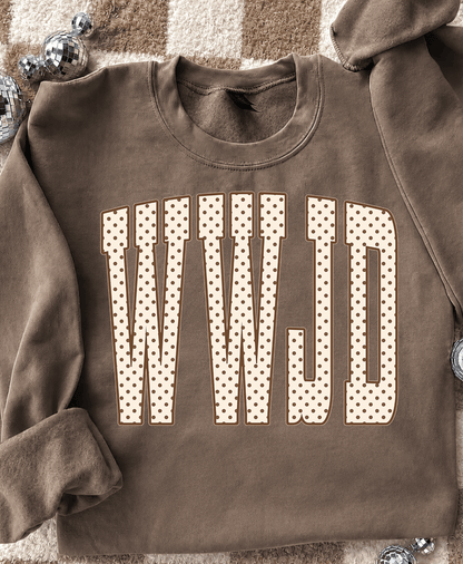 Shipping Dept. WWJD - Mocha Sweatshirt OR Comfort Color tee