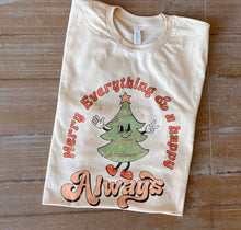 Load image into Gallery viewer, MISSMUDPIE 414 SVGIX Happy Merry Everything  - Cream tee
