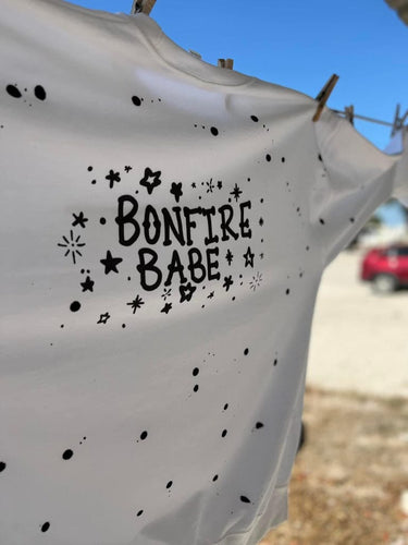 MISSMUDPIE Bonfire Babe- White Splatter Paint Sweatshirt