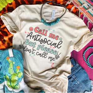 MISSMUDPIE CALL ME ANTISOCIAL by Clementines Designs - Cream