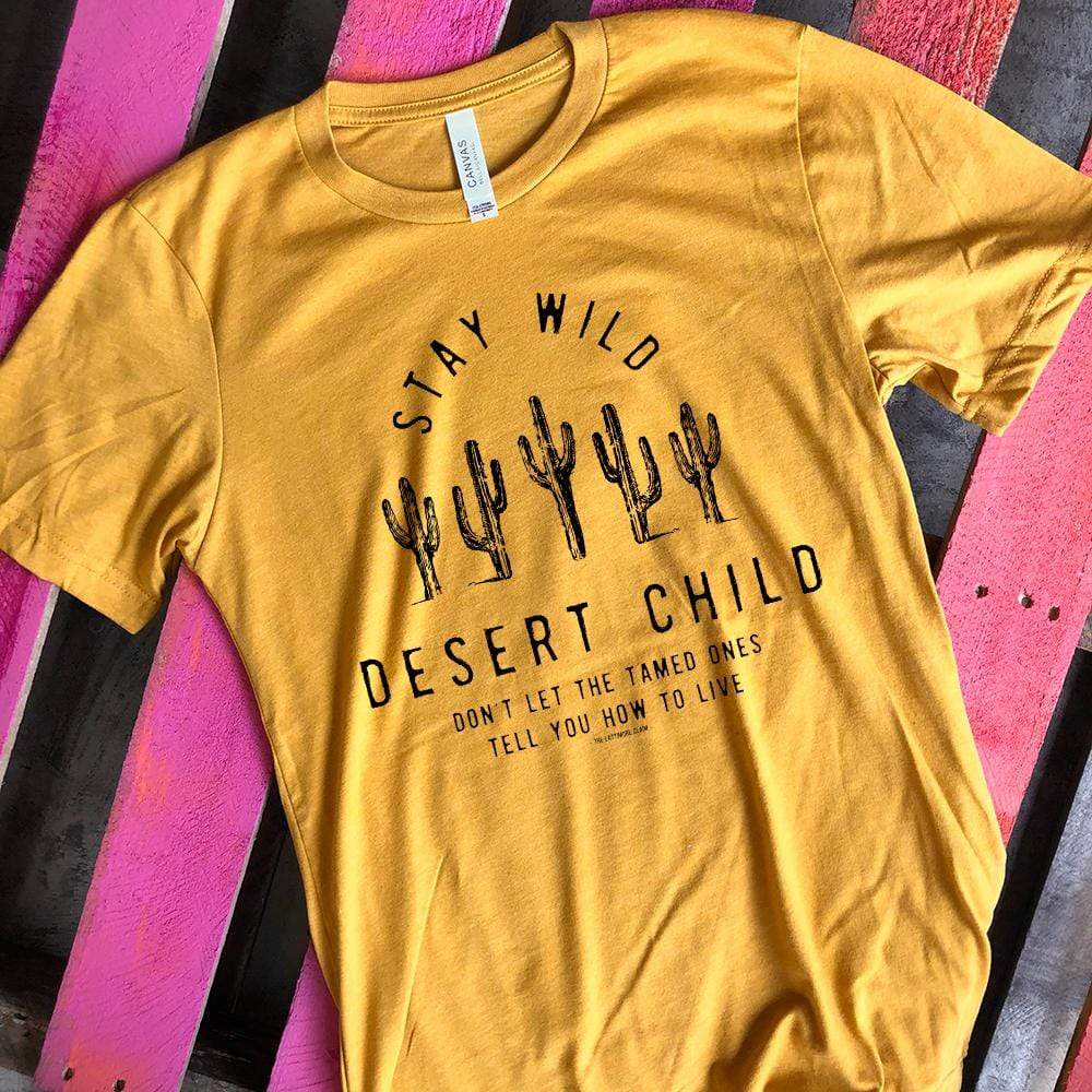 MISSMUDPIE Desert Child with Cactus - Mustard