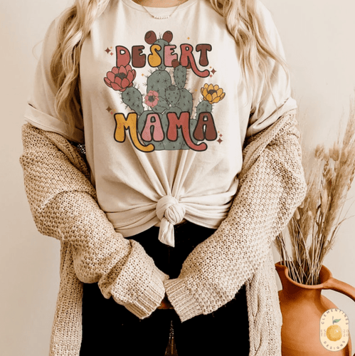 MISSMUDPIE Desert Mama With Cactus by Clementines Designs - Cream