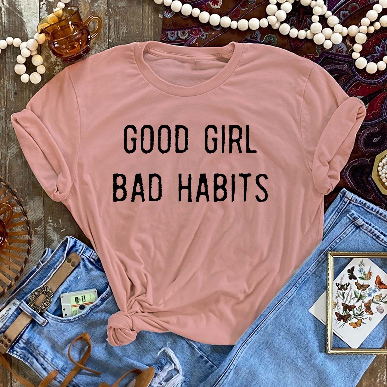 MISSMUDPIE Good Girl Bad Habits - DESERT ROSE