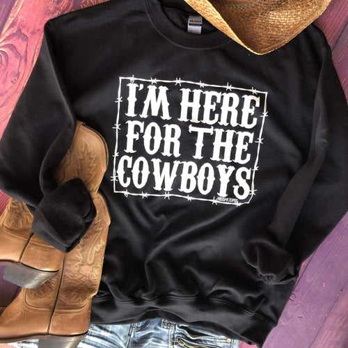 MISSMUDPIE I’m Here For The Cowboys Black Sweatshirt