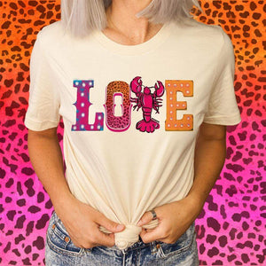 MISSMUDPIE Love Crawfish with Marquee Letters - Cream