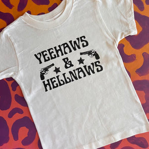 MISSMUDPIE MAMA & ME "Yee Haws & Hell Naws" - Cream Graphic Tee
