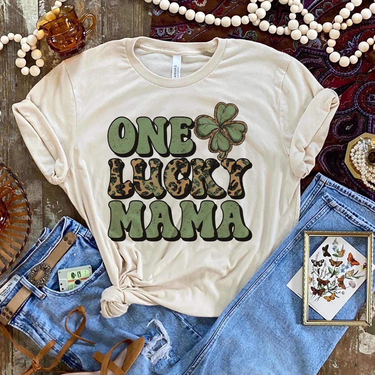 One Lucky MAMA by Clementines Designs - Cream – Shipping Dept.