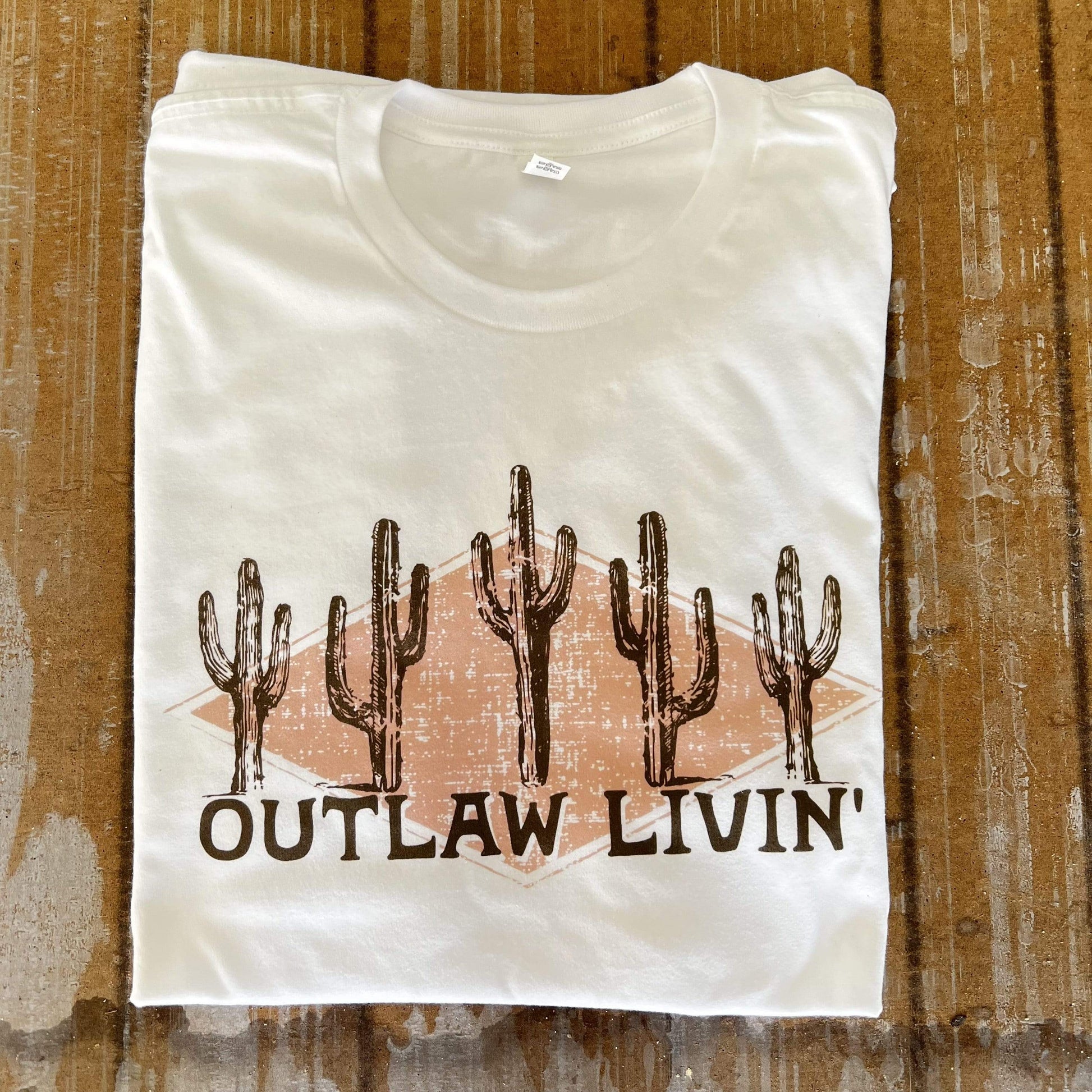 MISSMUDPIE Outlaw Livin' - White tee