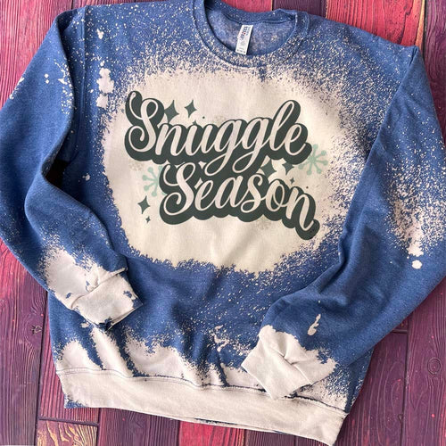 MISSMUDPIE Snuggle Season - Blue Bleached Sweatshirt