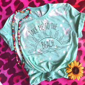 MISSMUDPIE TAKE ME TO THE BEACH by Clementines Designs - Mint Splatter Bleached