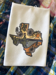 Shipping Dept. Waffle Weave Decorative Hand Towel 16x23.5" - Texas Native