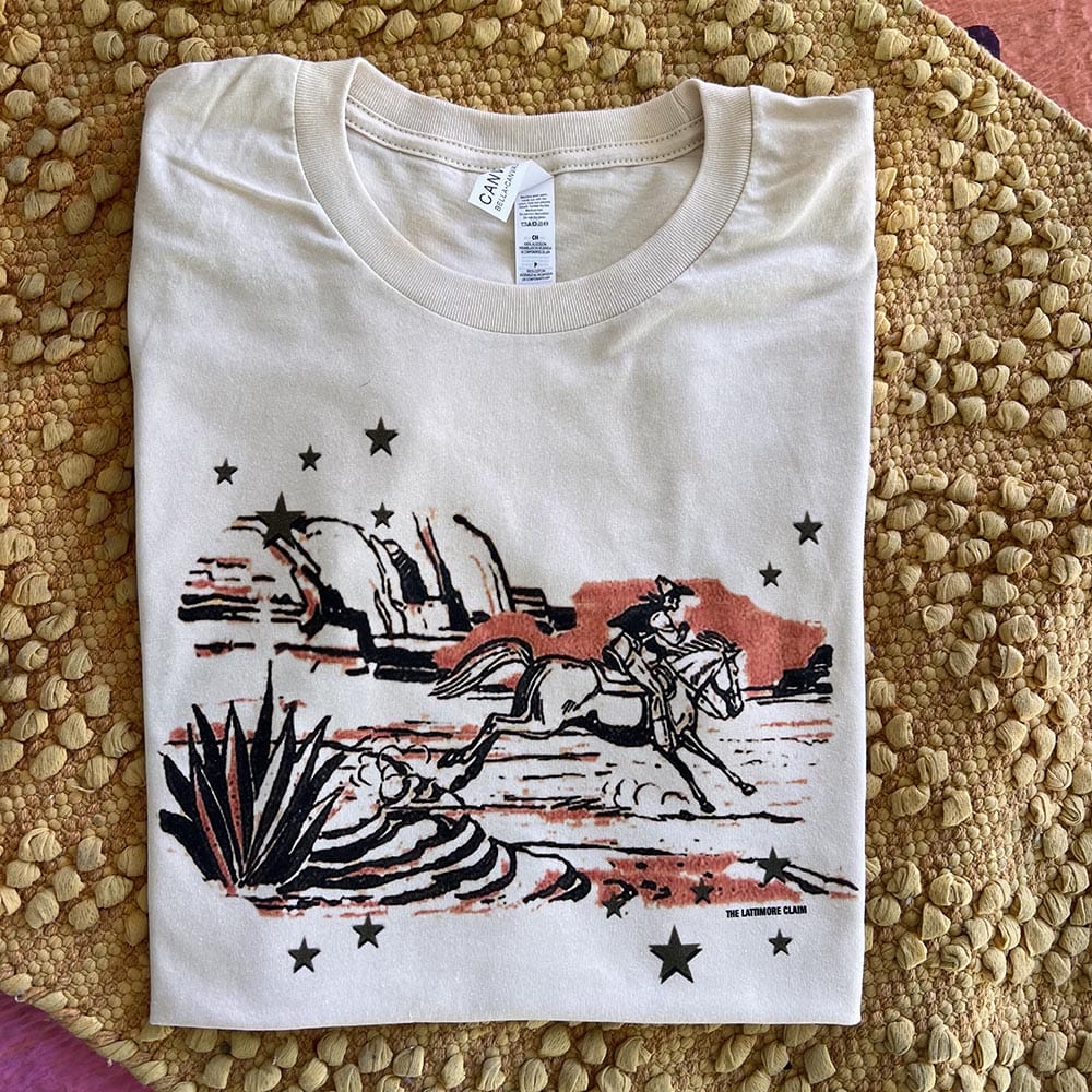 MISSMUDPIE Western Cowboy Desert with stars - CREAM